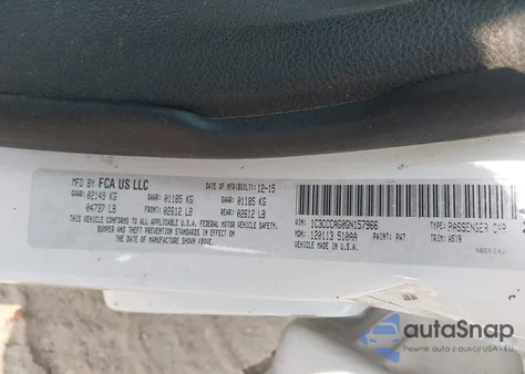 2016 Chrysler 200 Limited from USA, damaged, VIN 1C3CCCAG0GN157966